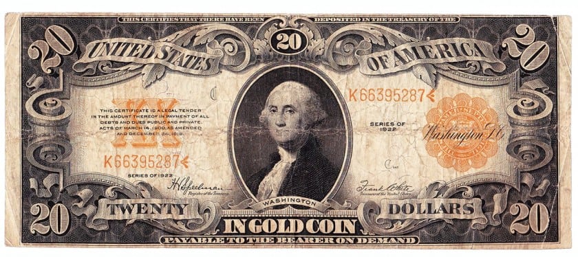 Fr. 1187, Twenty Dollars, Series of 1922, W-2235