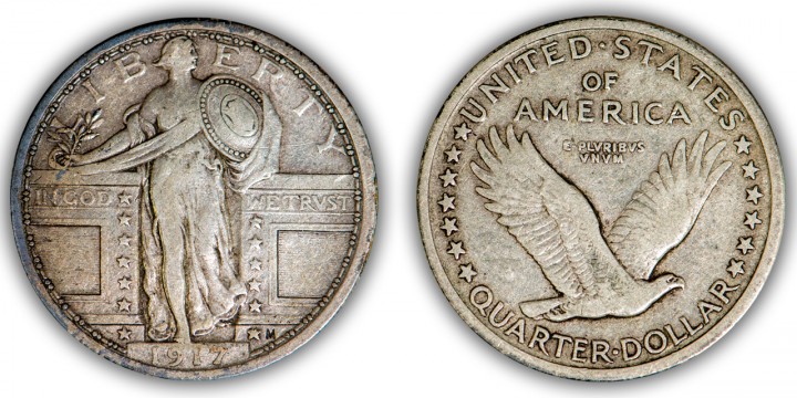 1917 'Type 1' 25 C. VF-20