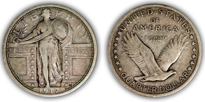 1917 'Type 1' 25 C. VF-20